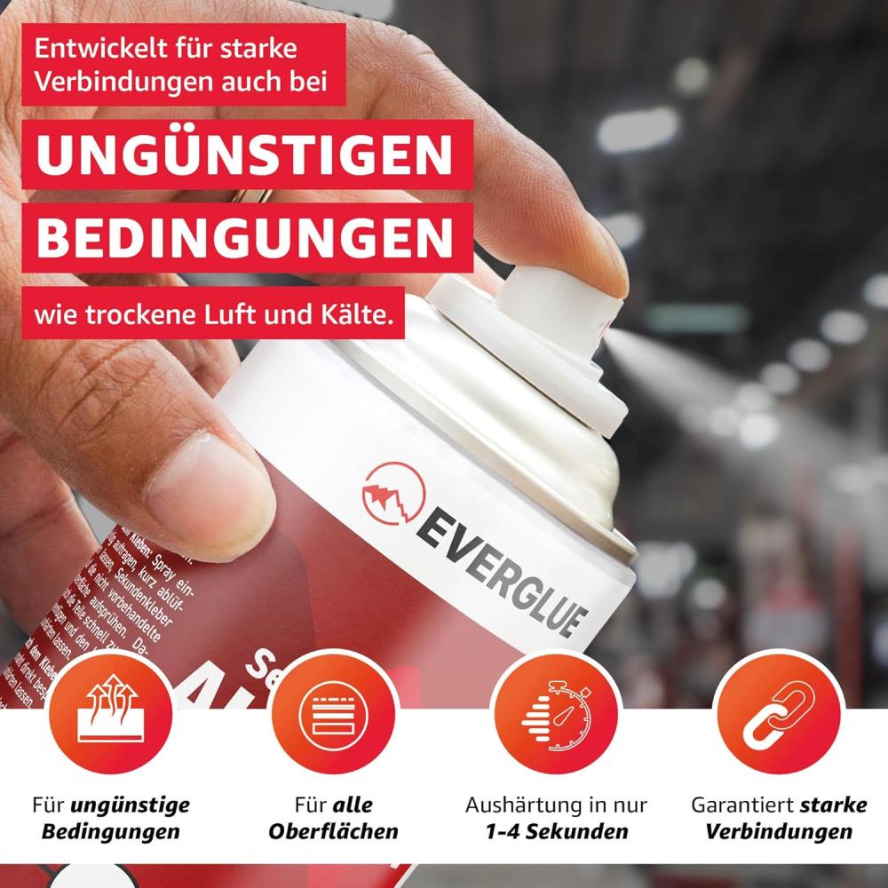 Everglue Sparset Sekundenkleber lange Haltbarkeit dünn + mittel + dick à 20g + Aktivator 200ml
